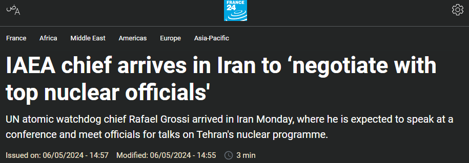 بازتاب حضور گروسی در اصفهان در رسانه های بین المللی
