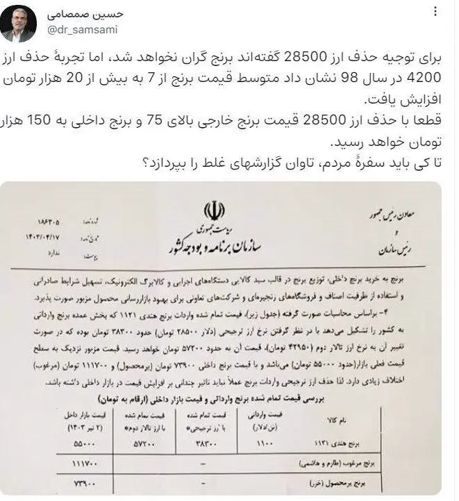 واکنش یکی از اعضای کمیسیون اقتصادی مجلس به نامه سازمان برنامه