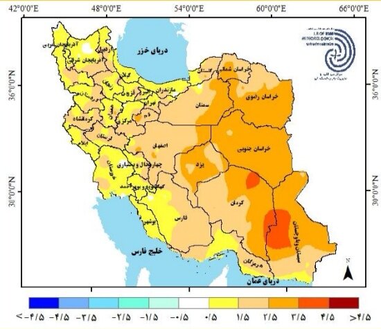 26 استان کشور با نابهنجاری منفی بارندگی نسبت به بلندمدت مواجه بودند