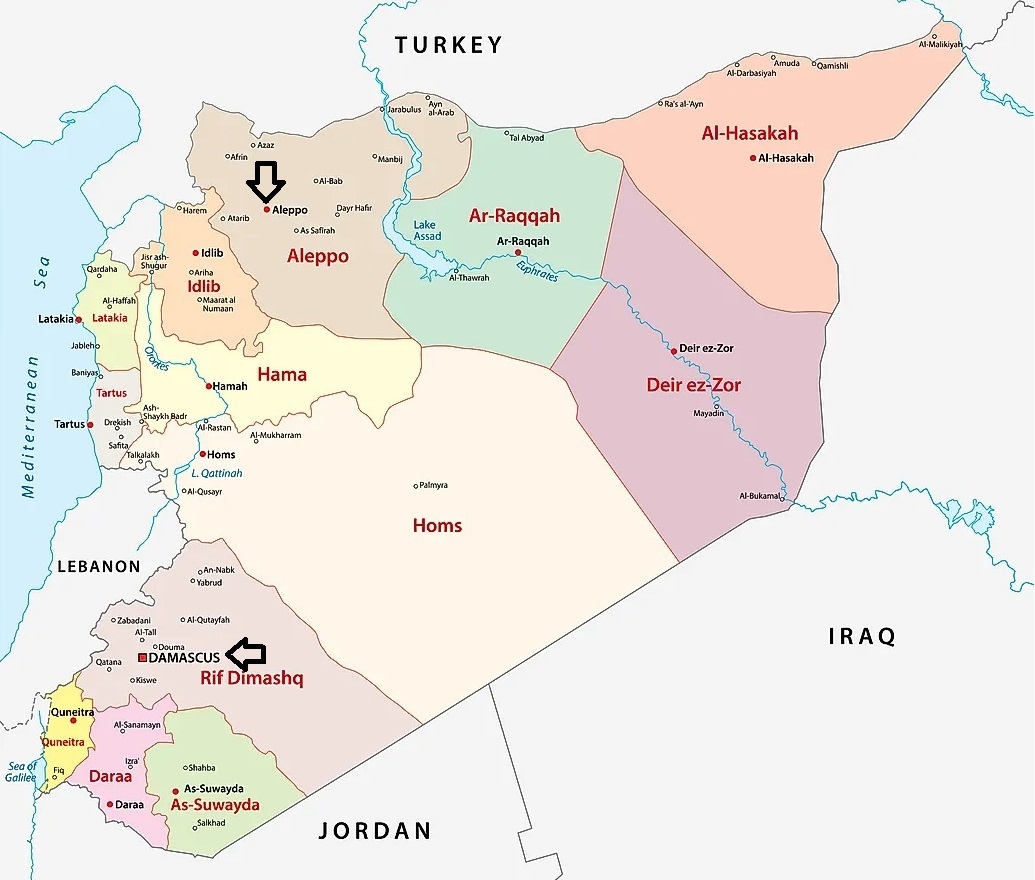 حلب در سوریه کجاست؟