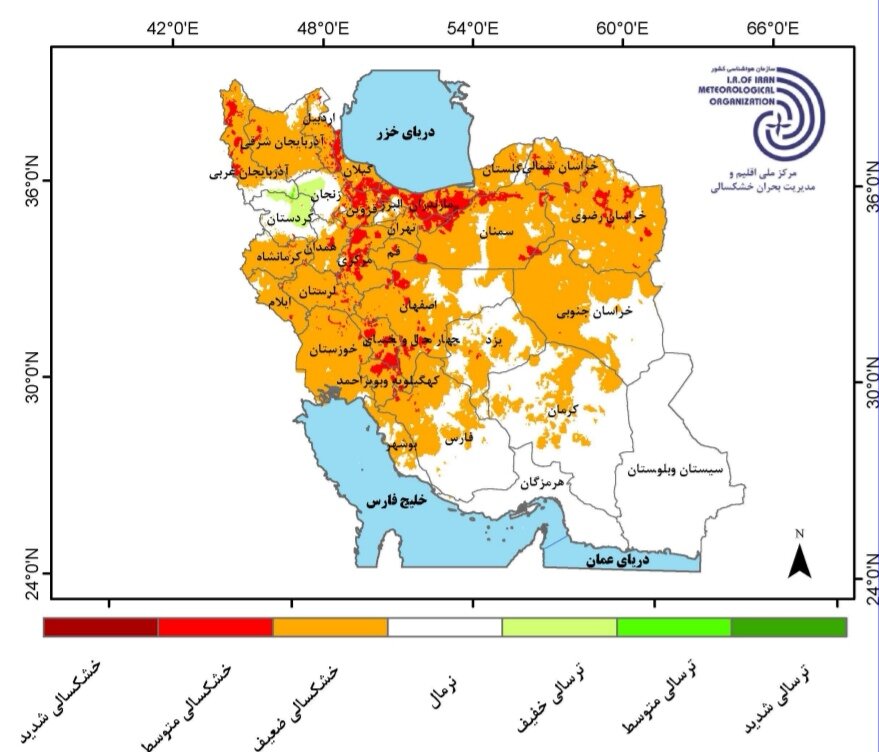 اکثر نقاط کشور بدون باران و هوا سردتر + آخرین پیش بینی بارندگی در ایران