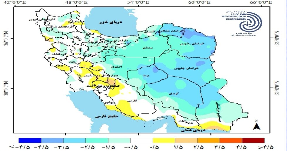 اکثر نقاط کشور بدون باران و هوا سردتر + آخرین پیش بینی بارندگی در ایران