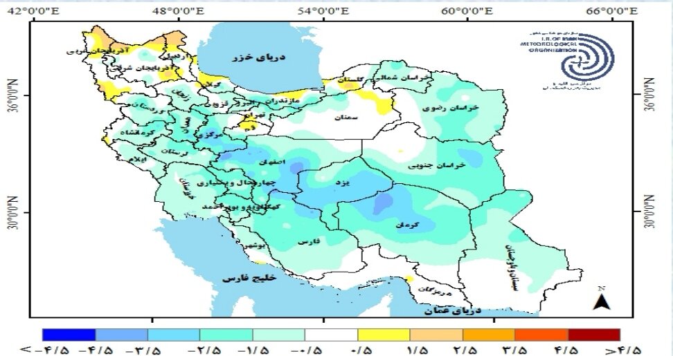 روند بارش تنها در 6 استان کشور مثبت بود + آخرین پیش بینی بارش در ایران