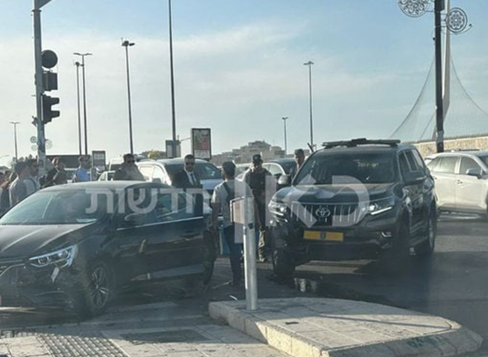تصادف کاروان نتانیاهو در اورشلیم