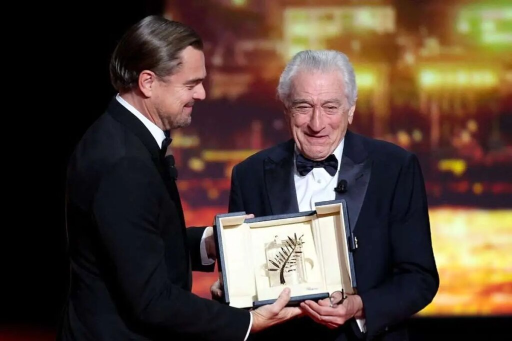 نخل طلای محترم جشنواره کن توسط Dicaprio به رابرت دنیرو اهدا شد