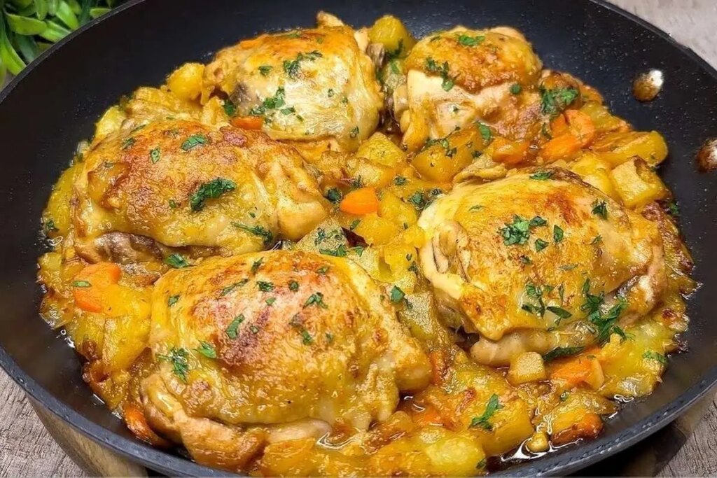 ببینید شام مختلف ایتالیایی با 4 ران مرغ و سبزیجات