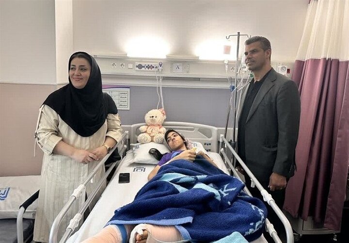 بازدید از تکواندو که در حملات صهیونیستی زخمی شد