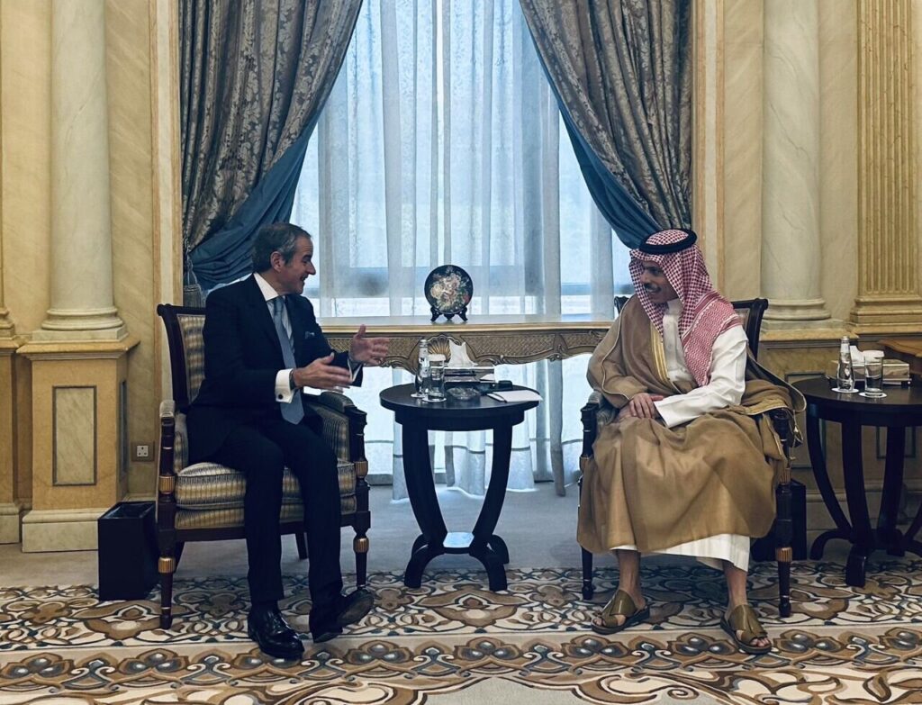 گروسی از حمایت عربستان نسبت به مأموریت‌های آژانس اتمی در ایران قدردانی کرد