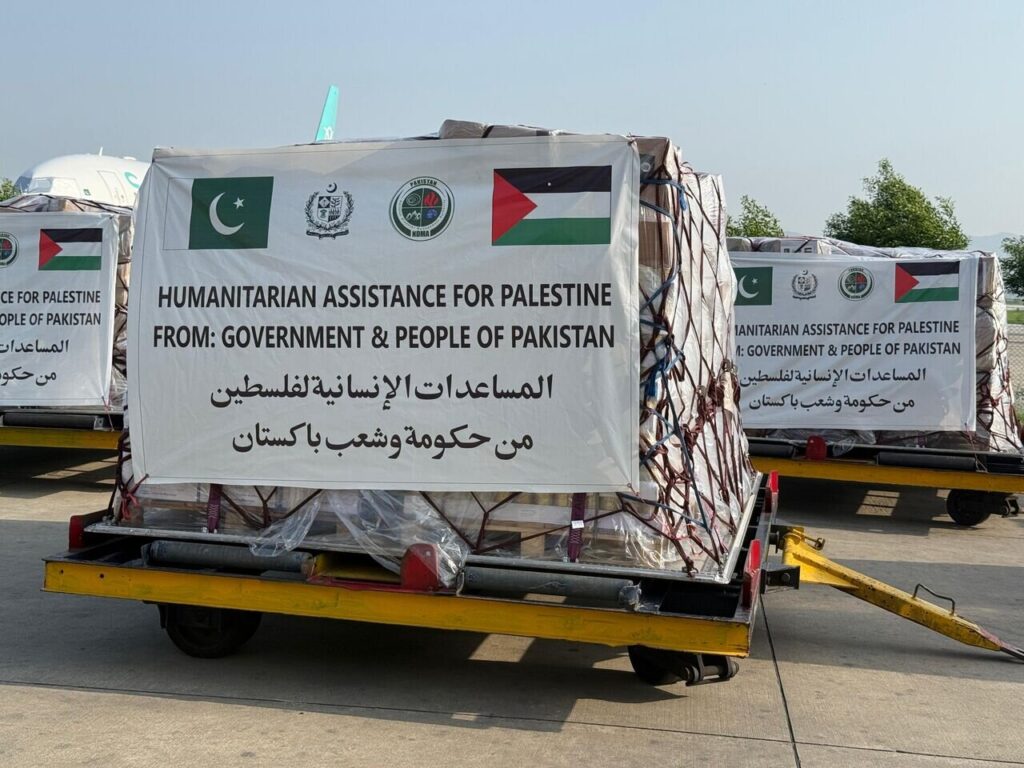 ارسال محموله کمک‌های بشردوستانه پاکستان برای مردم غزه