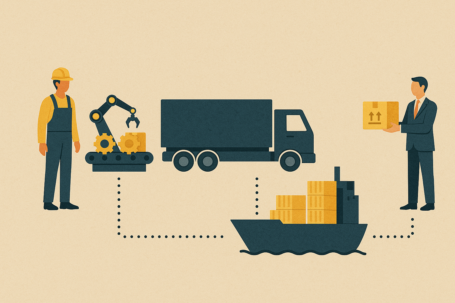 زنجیره تامین صادرات غیرنفتی از تولید تا تحویل به خریدار خارجی