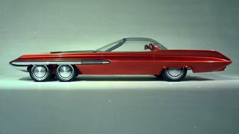 یک ماشین شش چرخ با پیشرانه هسته ای / نمایش آینده 5 سال پیش / عکس