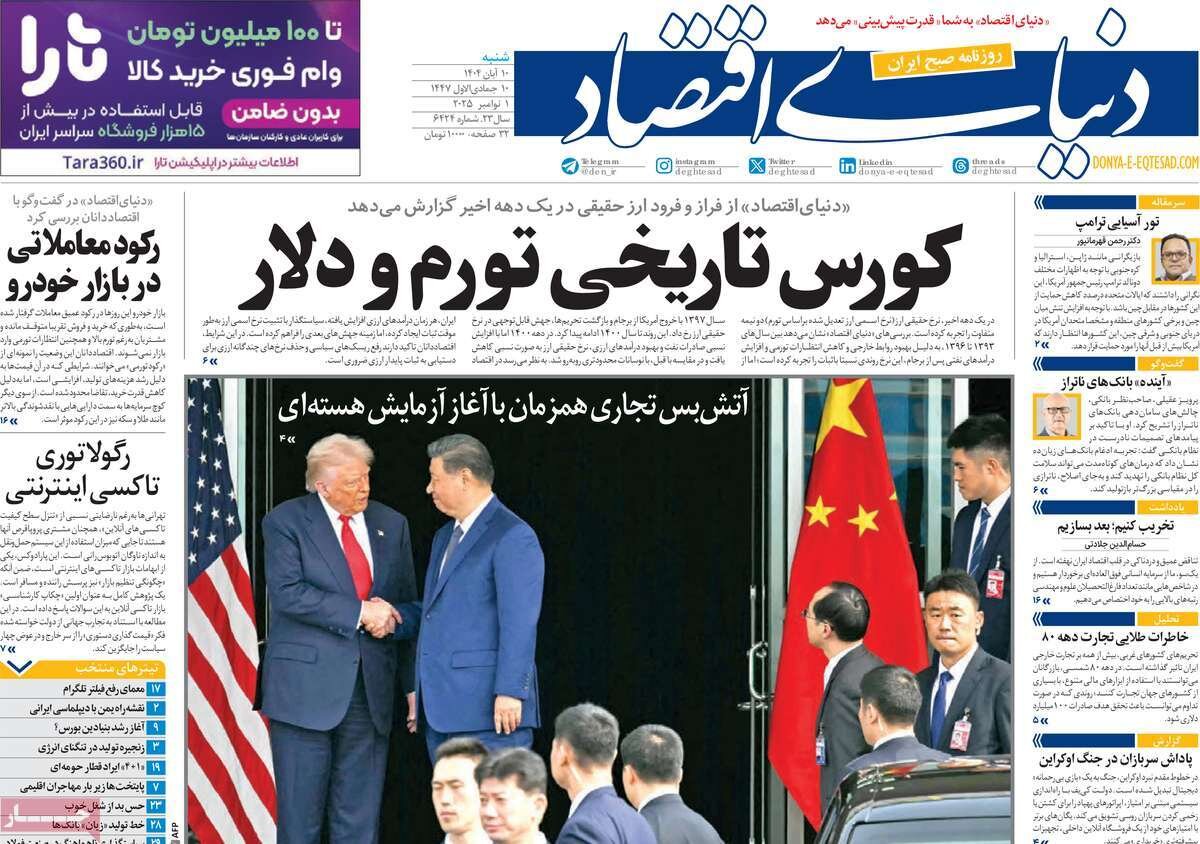 سیر تاریخی تورم و دلار