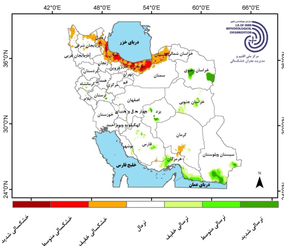 وضعیت بارندگی ایران در سال زراعی 1404 پیش بینی بارندگی استان ها و تحلیل سوابق بارندگی کشور