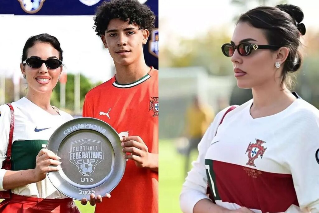 تصاویر; جورجینا رودریگز در کنار رونالدو جوان پس از قهرمانی پرتغال
