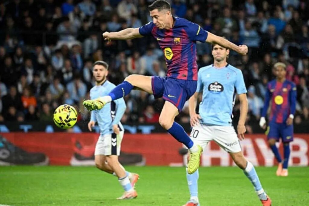 لواندوفسکی درخشید؛ بارسلونا مقابل سلتاویگو پیروز شد