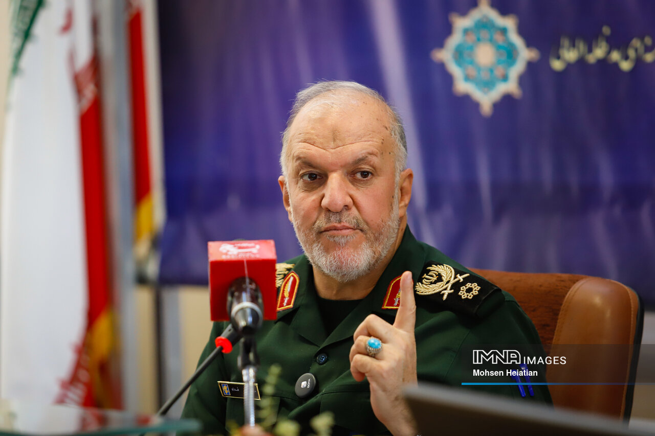 نشست خبری فرمانده سپاه صاحب‌الزمان(عج) استان اصفهان