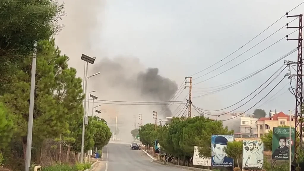 ببینید؛ بمباران مواضع حزب‌الله در جنوب لبنان