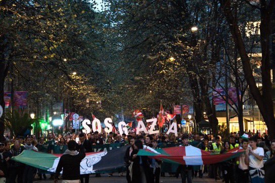 استقبال باشکوه مردم بیلبائو و کشور باسک از تیم ملی فلسطین