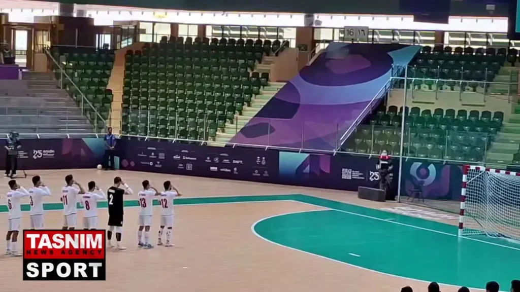 سلام نظامی تیم ملی فوتسال ایران پیش از بازی با افغانستان