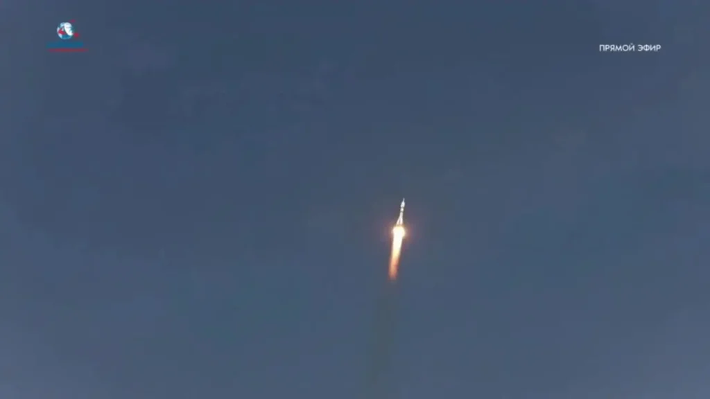 لحظه پرتاب سایوز به ایستگاه فضایی بین المللی