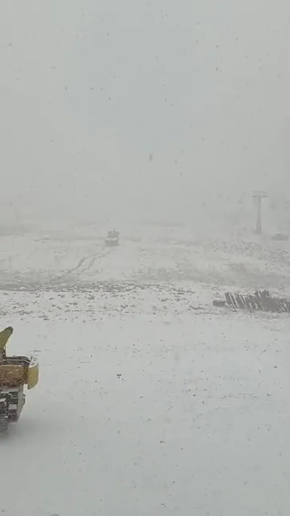 نمایی دیگر از بارش برف پاییزی امروز در تهران