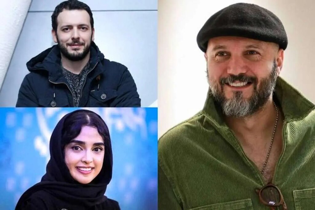 کامبیز دیرباز، پدرام شریفی و الهه حصاری در فیلم علیرضا امینی