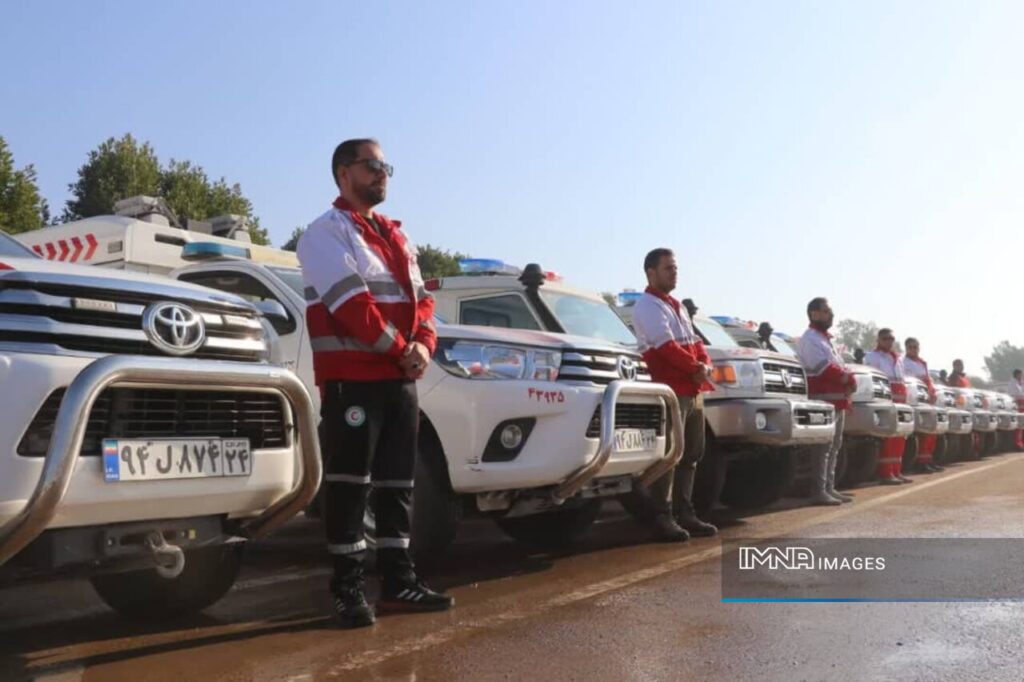 آماده‌باش تیم‌های عملیاتی هلال‌احمر همزمان با هشدار نارنجی هواشناسی