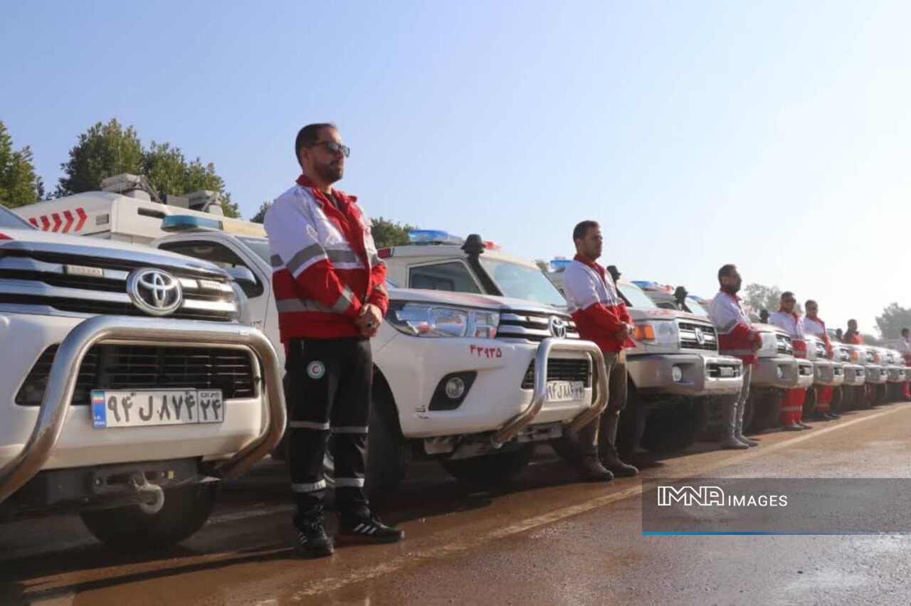 آماده‌باش تیم‌های عملیاتی هلال‌احمر همزمان با هشدار نارنجی هواشناسی