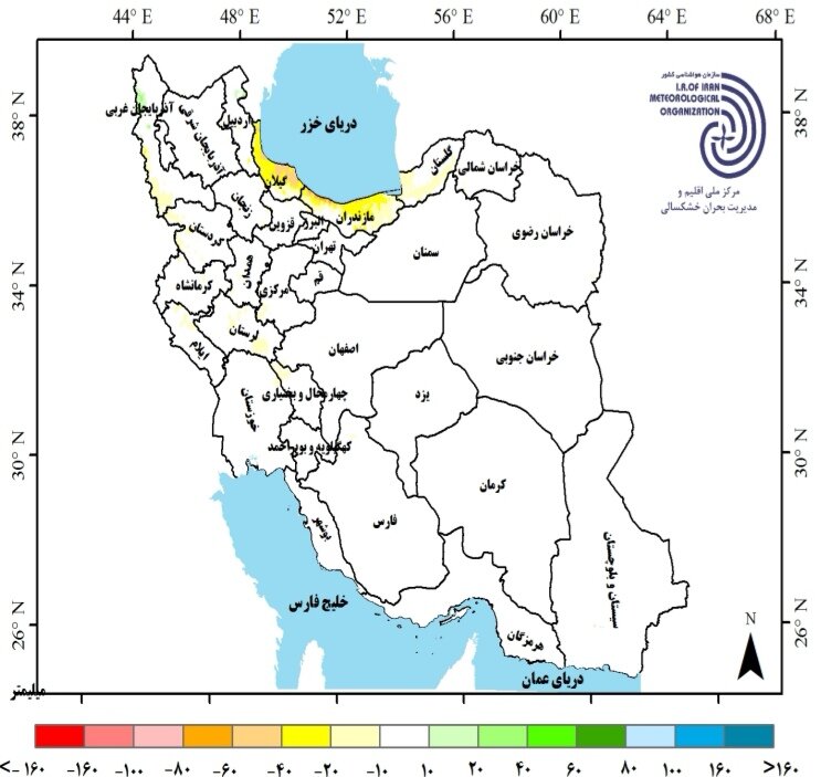 پیش بینی بارندگی استان ها و تحلیل رکوردهای بارندگی کشور در سال زراعی 1404