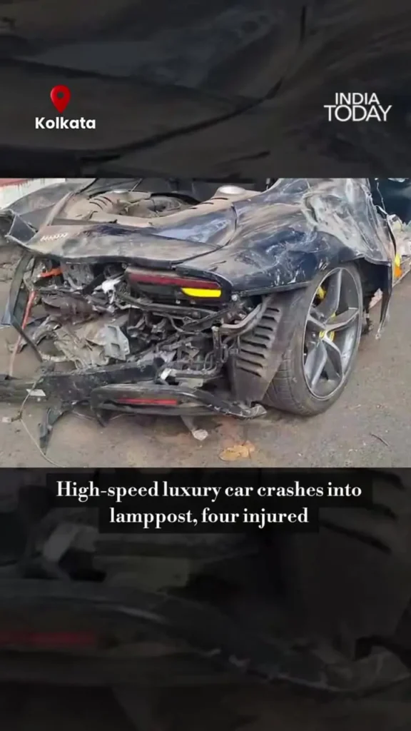 ببینید؛ تصادف شدید خودروی فراری با تیر برق و درخت