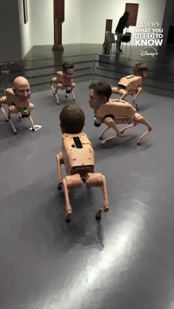 سگ‌های رباتیک با چهره ایلان ماسک و مارک زاکربرگ!