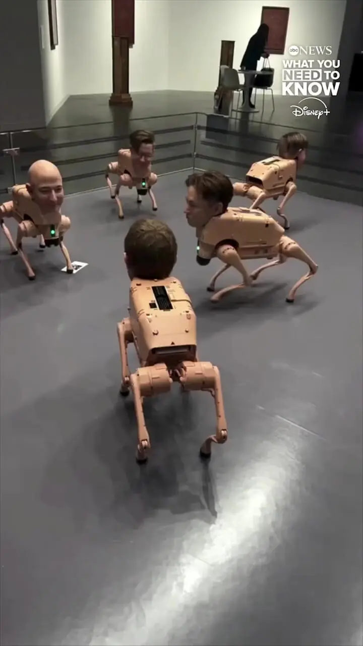 سگ‌های رباتیک با چهره ایلان ماسک و مارک زاکربرگ!