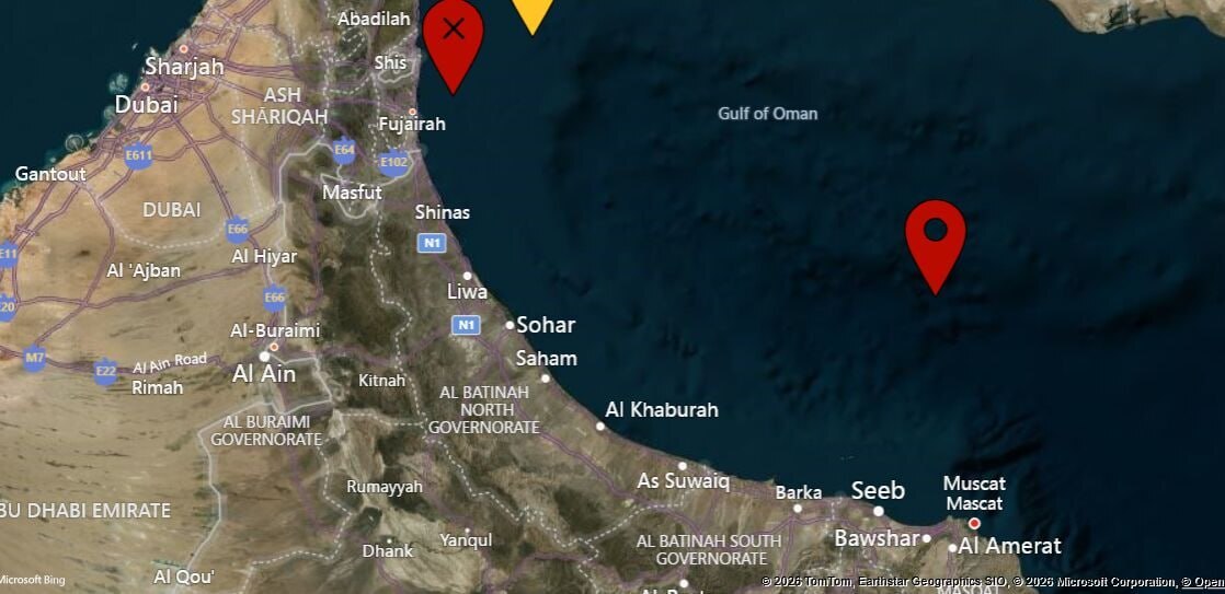 وقوع ۲ حادثه دریایی در نزدیکی عمان و امارات