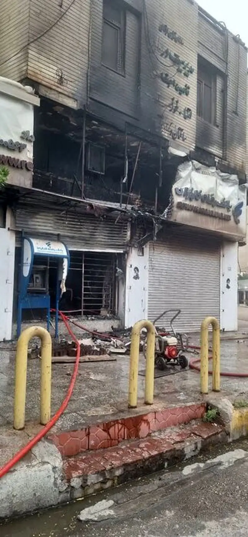 آتش سوزی بانک رفاه