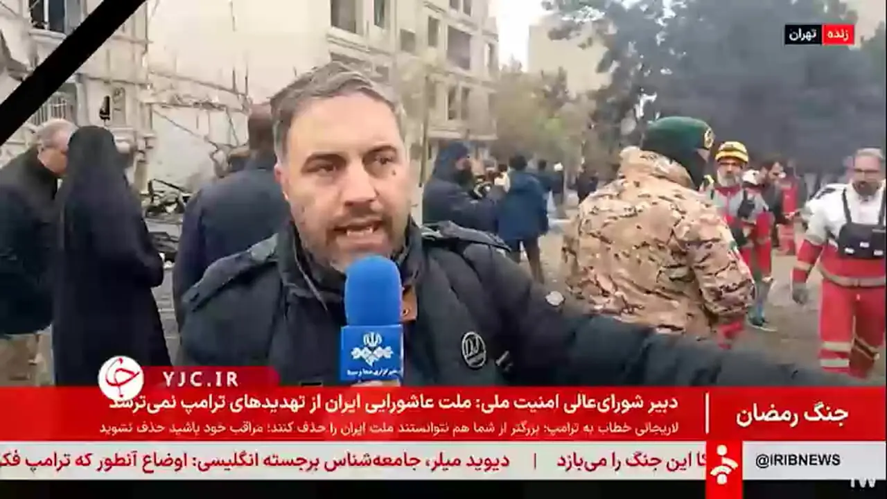 ساختمان راهور در شرق تهران مورد اصابت قرار گرفت