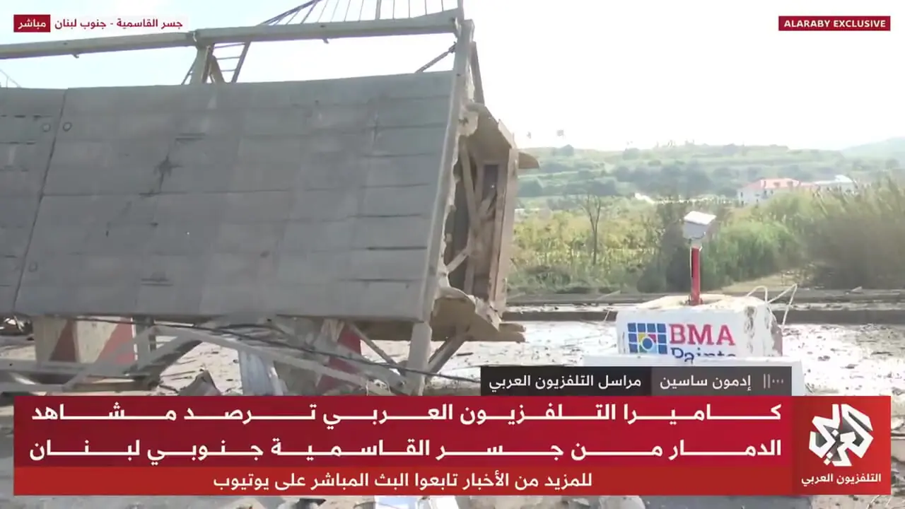 حمله اسرائیل به پل القاسمیه لبنان