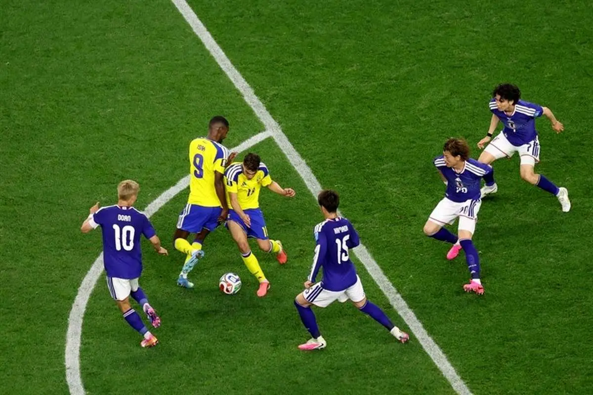 جام جهانی 2026 ژاپن مقابل سوئد به تساوی 1-1 رسید. سامورایی ها حریف برزیل شدند 