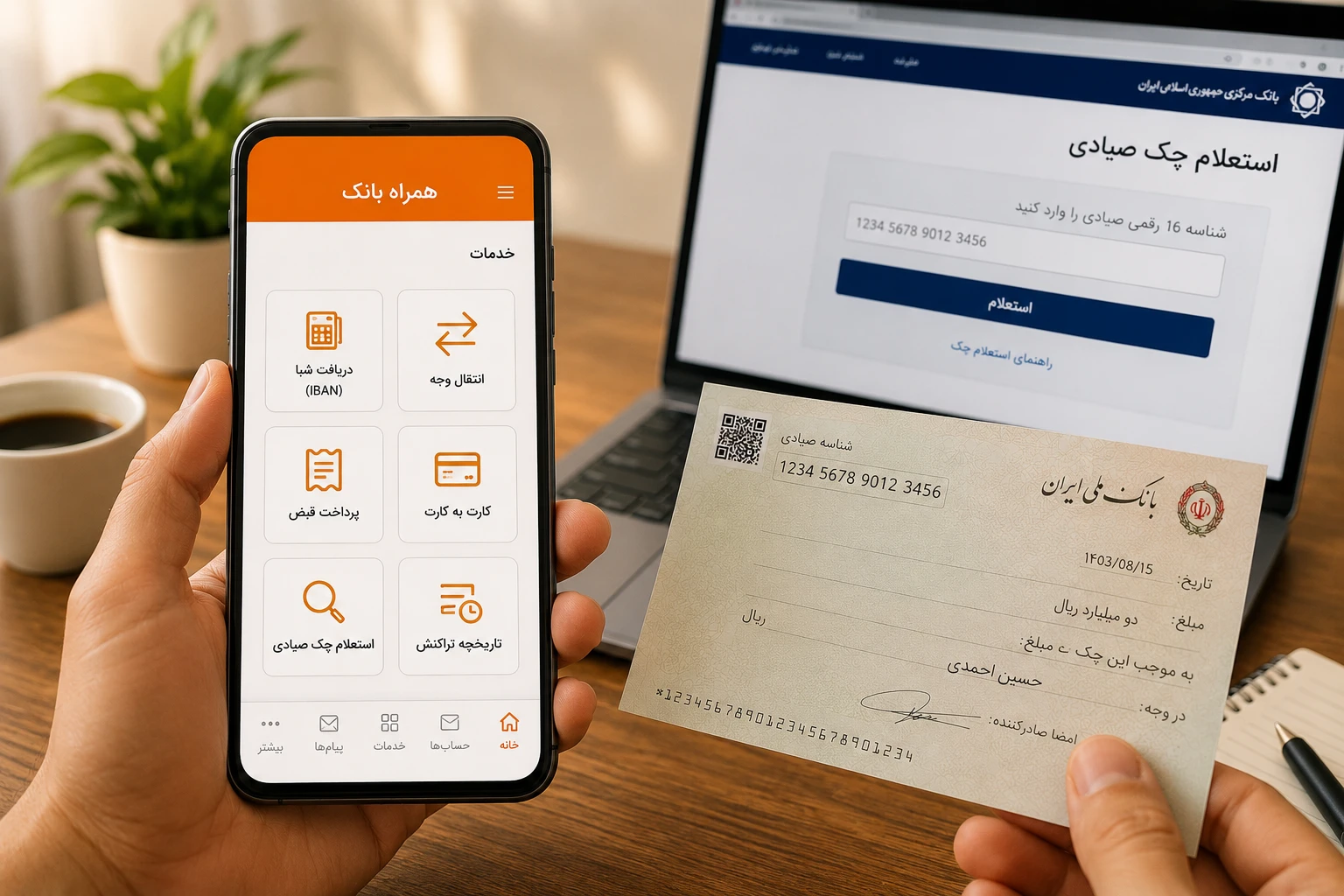 استعلام چک بانک مرکزی
