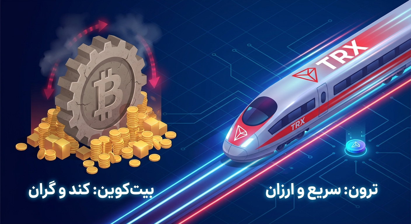 تفاوت سرعت شبکه ترون و بیت کوین